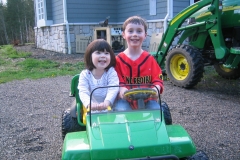 Kevin driving the gator